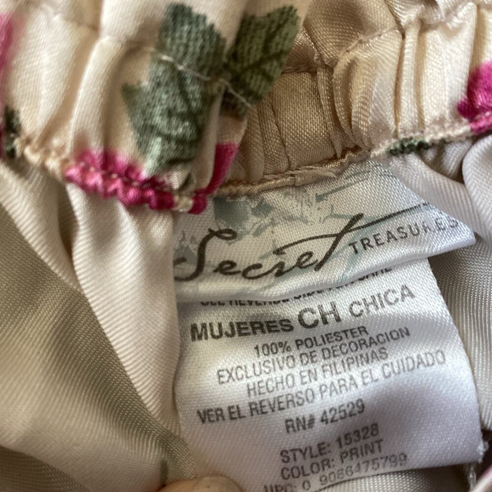 Secret Treasures Satin Floral Pajama Bottoms - Picture 4 of 5